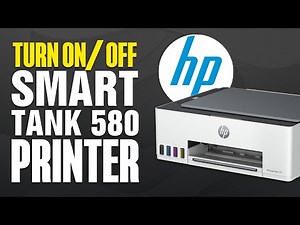 How To Turn ON/OFF HP Smart Tank 580 Printer