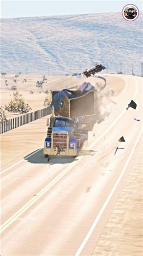 Realistic Highway Car Crashes🚗💥 #realisticcarcrashes #carcrashes #beamngdrive