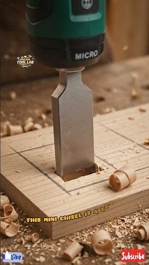 THIS TINY CHISEL CUTS WOOD LIKE AN AXE #minitools #woodworking #carvingtools #chisel #carving