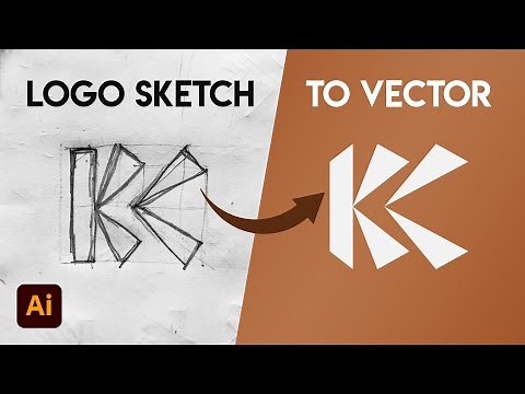 How To Turn A Sketch To A Vector Logo Design - Illustrator Tutorial