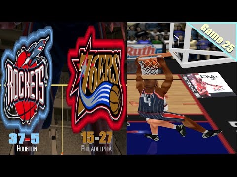 Aaannnddd We're Back! | NBA Live 98 - PS1 | Houston Rockets Regular Season Run | Rockets vs 76ers
