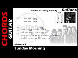 SUNDAY MORNING 🌞 - Maroon 5 ( Lyrics - GUITAR Chords 🎸- Karaoke )