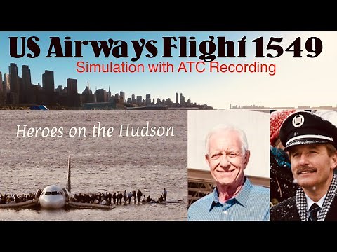 US Airways Flight 1549 | Hudson Landing | Simulation with ATC Recording