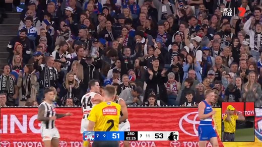 23K views · 754 reactions | SIDEY READS THE BOUNCE AND SIDEY KICKS A GOAL! A celebration with great mate Pendles in game 308 together to top it off! ©️: Collingwood FC. | Side By Side | Facebook