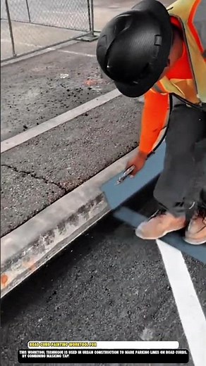 Road Curb Painting Worktool for Parking Line Marking in Urban Projects