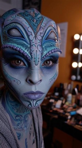 Alien 👽 #makeup #makeover