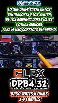 THIS IS HOW TO USE THE CLIBX AUDIO DPB4.32 AMPLIFIER DIP SWITCHES FOR GREAT MANAGEMENT