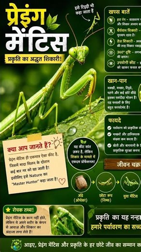 🔥 Praying Mantis – प्रकृति का सबसे खतरनाक शिकारी कीड़ा! 😱🌿