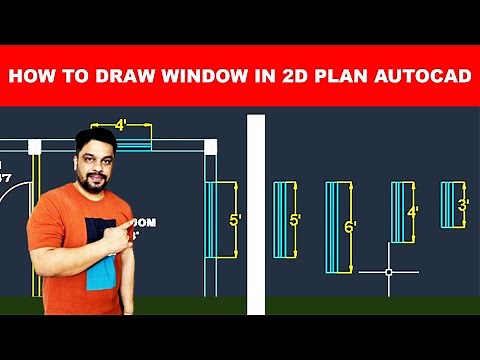 HOW TO DRAW WINDOW IN 2D PLAN AUTOCAD (PART 22) #autocad #gladstudioarchitects