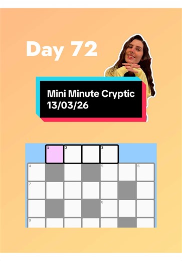 Day 72 of the Cryptic365 Challenge: Mini Minute Cryptic Explained