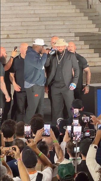 😭 Josh Hokit was TWEAKING during press conference face off with Derrick Lewis (UFC Freedom 250)
