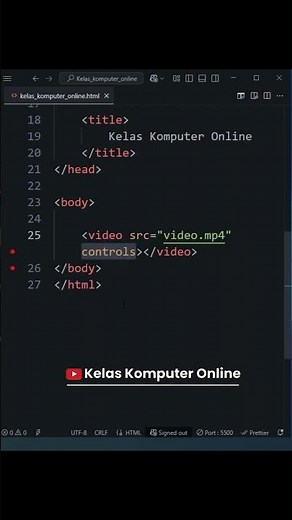 HTML Controls Attributes for Beginners – Auto Play Video