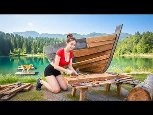 TIMELAPSE - Girl Builds a Massive Boat from Iron and Wood | Start to Finish