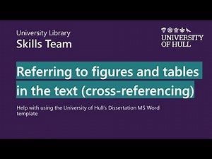 Using the cross-referencing tool to refer to figures and tables