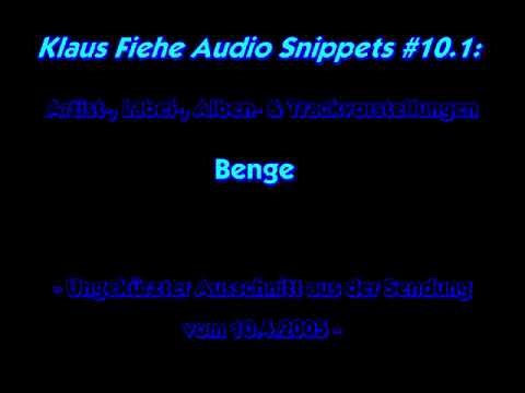 Klaus Fiehe Snippets #10.1: Artists - Benge