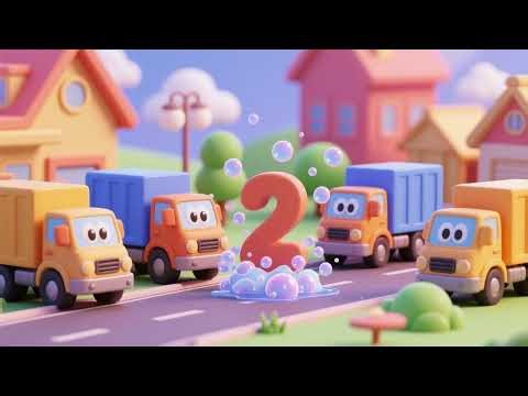 Counting Trucks with Bubble Splash | Fun Numbers & Nursery Rhymes for Kids