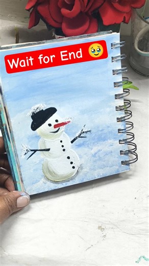 Easy Snowman Painting 🎨 | Winter Art for Beginners ⛄❄️ #shorts #art #painting #trending #viral #diy