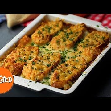 Homemade French Onion Garlic Bread Pasta Bake | Pasta Bake Recipes | Twisted