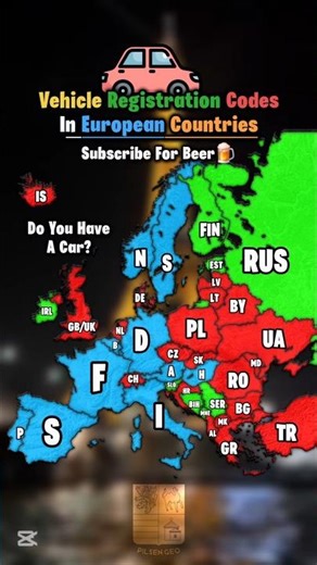 Vehicle Registration In Eueopean Countries #europe #mapguide #map #flag