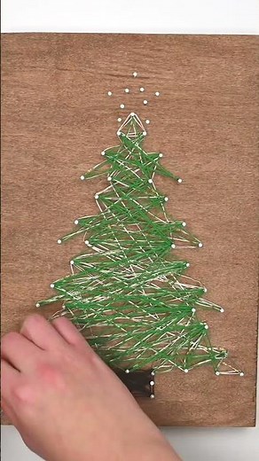 Christmas Tree String Art🌲🔨🧵