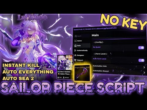 Sailor Piece Script - NO KEY | Auto Everything | Instant Teleport | Auto Farm | Instant Kill