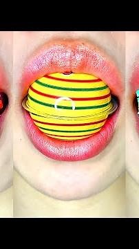 asmr SPACE GUMMY (POP ROCKS SPRINKLE) eating sounds