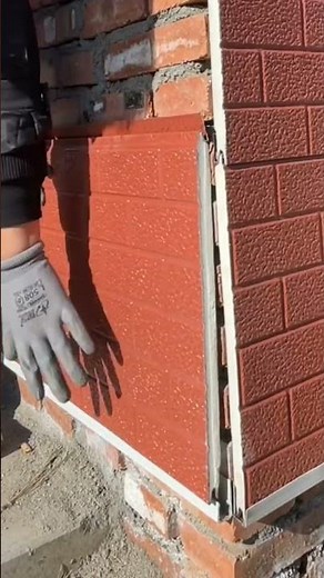 How a Worker Turns Wood Into Brick-Pattern Panels and Installs Them Perfectly on the Wall #BuildTech