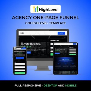 Agency One-page Funnel for Gohighlevel - Etsy