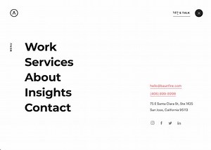 Baunfire portfolio navigation - Awwwards