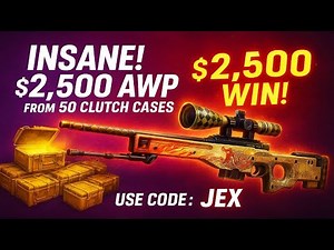 INSANE! $2,500 AWP from 50 Clutch Cases – CSGOCASES PROMO CODE 2025