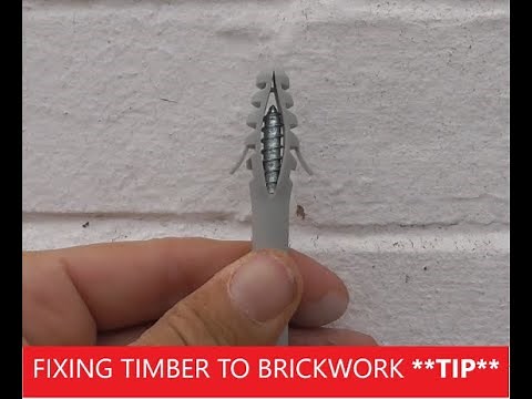 Fixing timber to brickwork using nylon 'frame type' fixings ***TIP***
