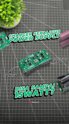 EasyWare Electronics on Instagram: "Hallo #RekanEasyWare Modul yang bisa jadi Charger dan Power Bank yang pakai baterai 18650?😯 Mau bikin power bank buat supply projek kalian tapi mager buat sambungin modulnya, tenang modul ini bisa jadi solusi buat kalian.🔥 Modul Charger sekaligus Power Supply UPS ini menggunakan 2 baterai 18650 yang disambung secara pararel, yang Charging nya bisa lewat port micro USB, atau lewat pin 5V.⚡ fyi, untuk IC charge yang digunakan, fitur dan spesifikasinya sama per