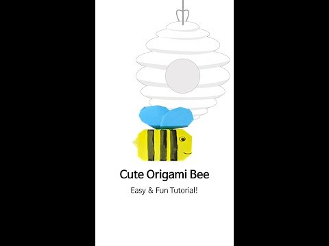 How to Make a Cute Origami Bee 🐝 | Easy Paper Folding Tutorial