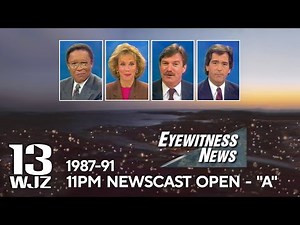 WJZ-TV Baltimore | Eyewitness News 11PM Newscast Open - Version "A" | 1987-1991 | WJZ 13