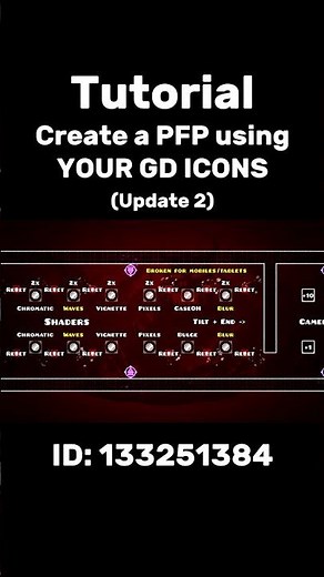 NEW | How to make a profile picture using your geometry dash icons! | Second update | (pt. 3)