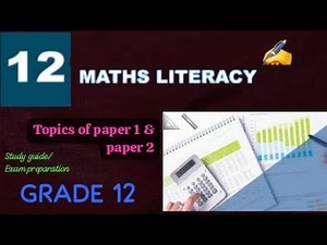 Maths literacy grade 12 topics paper 1 and paper 2 🤫