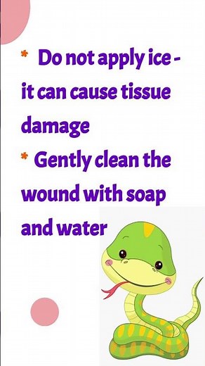 FIRST AID FOR SNAKE BITE