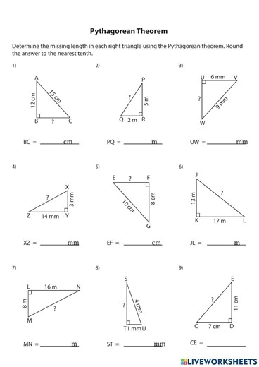 Pythagorean Theorem exercise