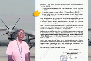 l'Algérie a aba'ttu le drone malien, le gouvernement communique, Housseini Amion Guindo Poulo communique a son tour .... | 𝐋3-𝐜𝐨𝐦