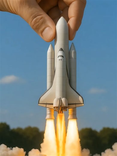 Mini Rocket Launch: Epic Blast-Off in Hand-Controlled Style #aigenerated #fyp #viral #tiktoktrend #rocket #rockets