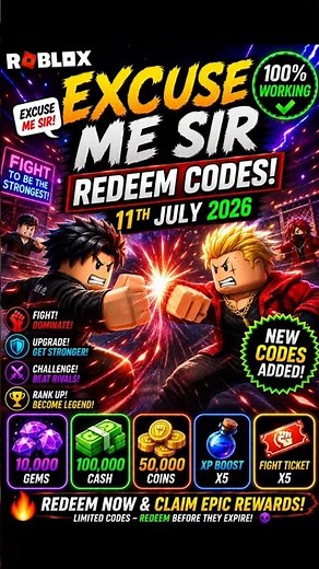 ALL WORKING Excuse me Sir Codes | Excuse me Sir Redeem Codes