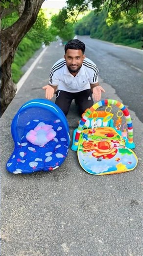 Star and Daisy Kick and Mattress With Mosquito Net Foldable Unboxing 😍
