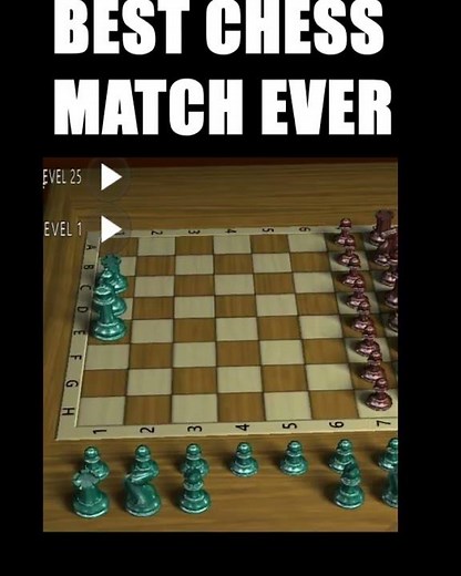Level 1 vs Level 25 ! Is this the greatest chess game ever played?#chess#checkmate #brilliantmove 🏆🏁