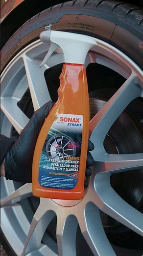 Remove light soiling and add protection with the NEW Sonax Xtreme Ceramic Tyre + Rim Detailer!