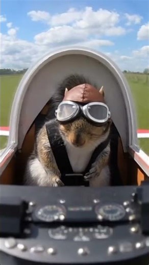 Squirrel Becomes a Pilot for a Day!