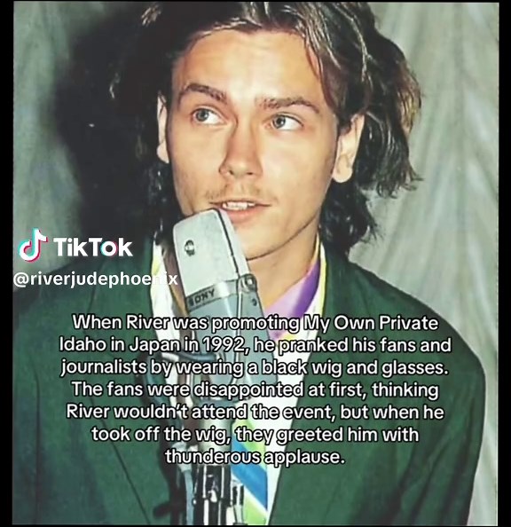 His humor is so underrated and it’s so sad we don’t have any videos from that day #RiverPhoenix #RiverJudePhoenix