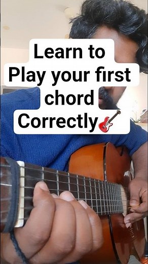How to play your first guitar chord completely fine! 🎸 Beginner Tip! #shorts#guitarcourse #guitar