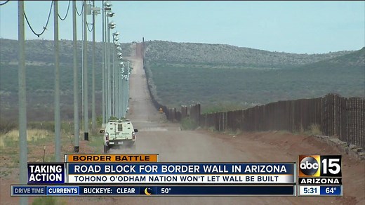 Donald Trump proposed building a border wall, but in a recent interview a Tohono O'odham Nation leader said "over (his) dead body" will a wall be built on their ancestral land: http://bit.ly/2f0JfDP | ABC15 Arizona