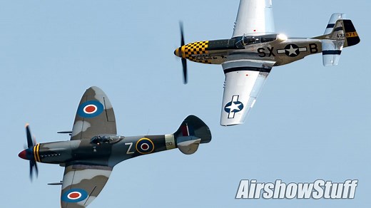 Warbirds Powered by Merlin and Griffon Engines Face Off