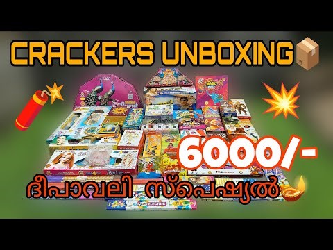 6000/- രൂപയുടെ ദീപാവലി പടക്കങ്ങളോ 😱DIWALI CRACKERS UNBOXING MALAYALAM💥📦🪔